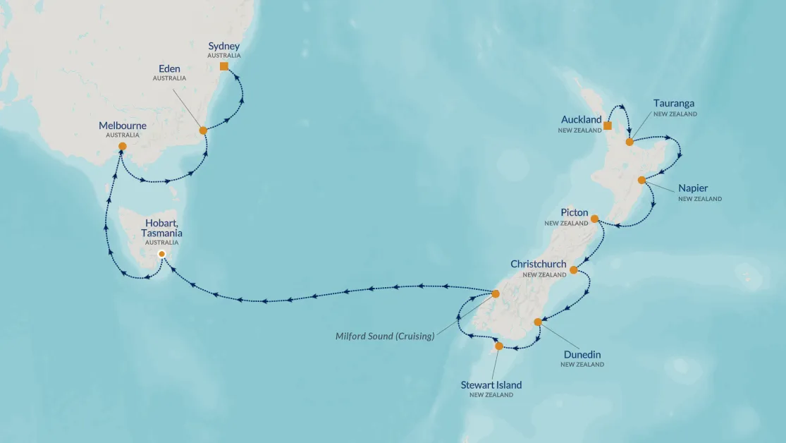 Azamara Quest map